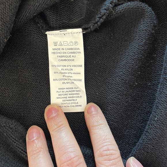 Michael Kors MK Gold Back Zipper Knit Tunic Sweater Black Size Small - Picture 7 of 7